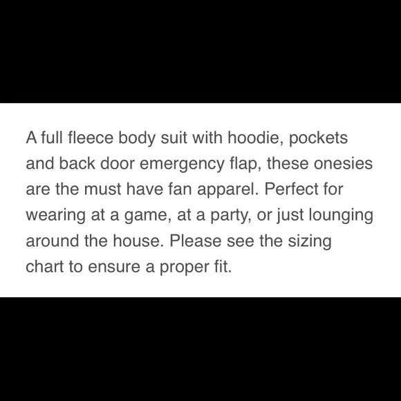 ๐๐๐TORONTO ARGOS FLEECE ONSIE๐๐๐ - Picture 7 of 11